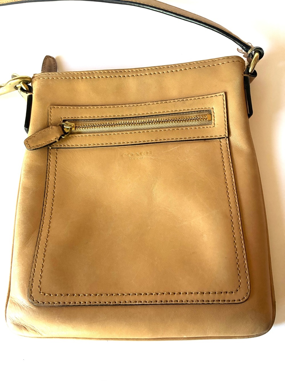 Coach Honey Tan Leather Crossbody Bag